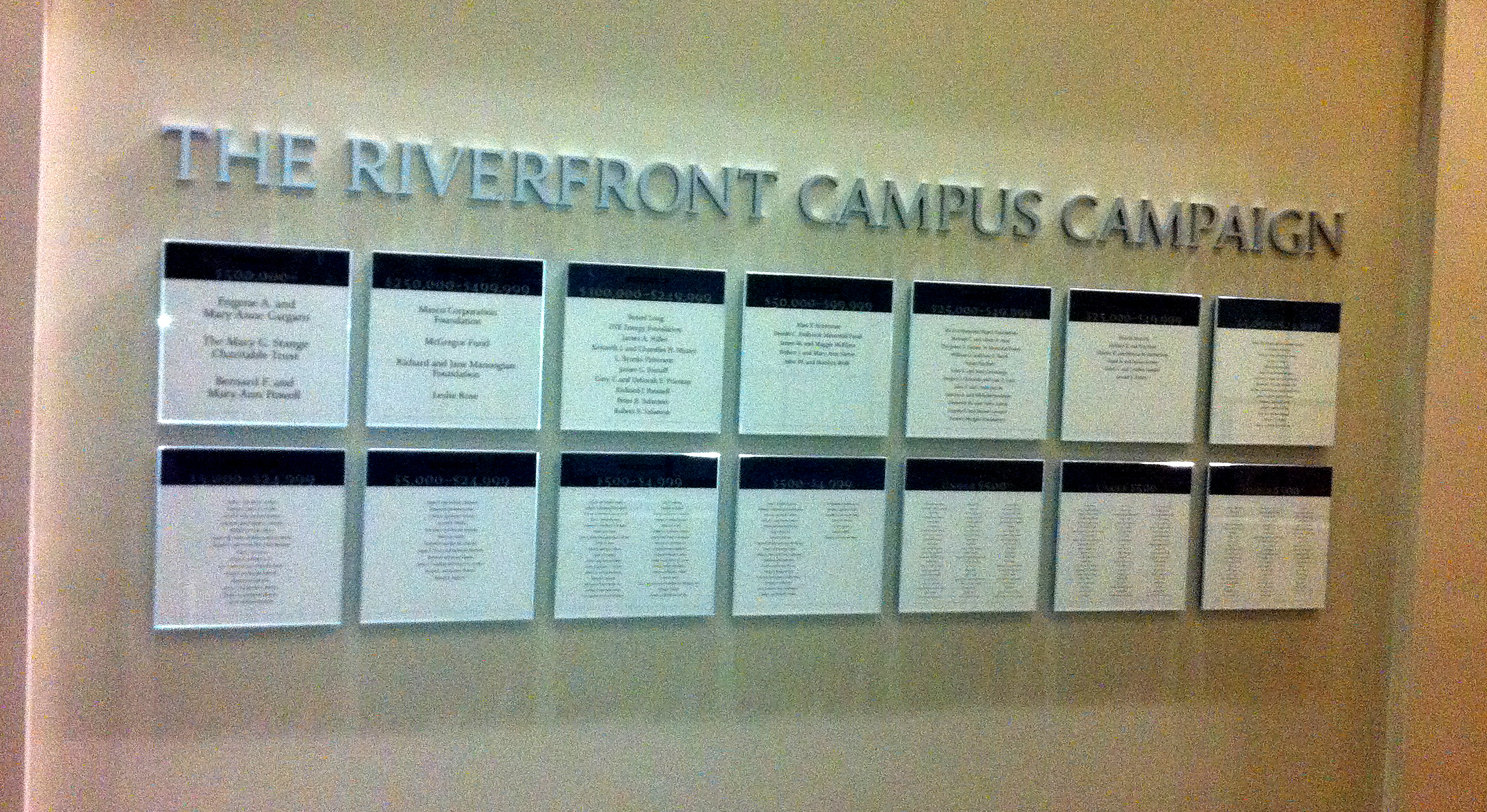 U of D - Law Donor Wall 1